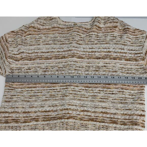 St. John Women’s Wool Blend Beige Cream Tweed 3/4 Sleeves Button Up Cardigan - Picture 7 of 8